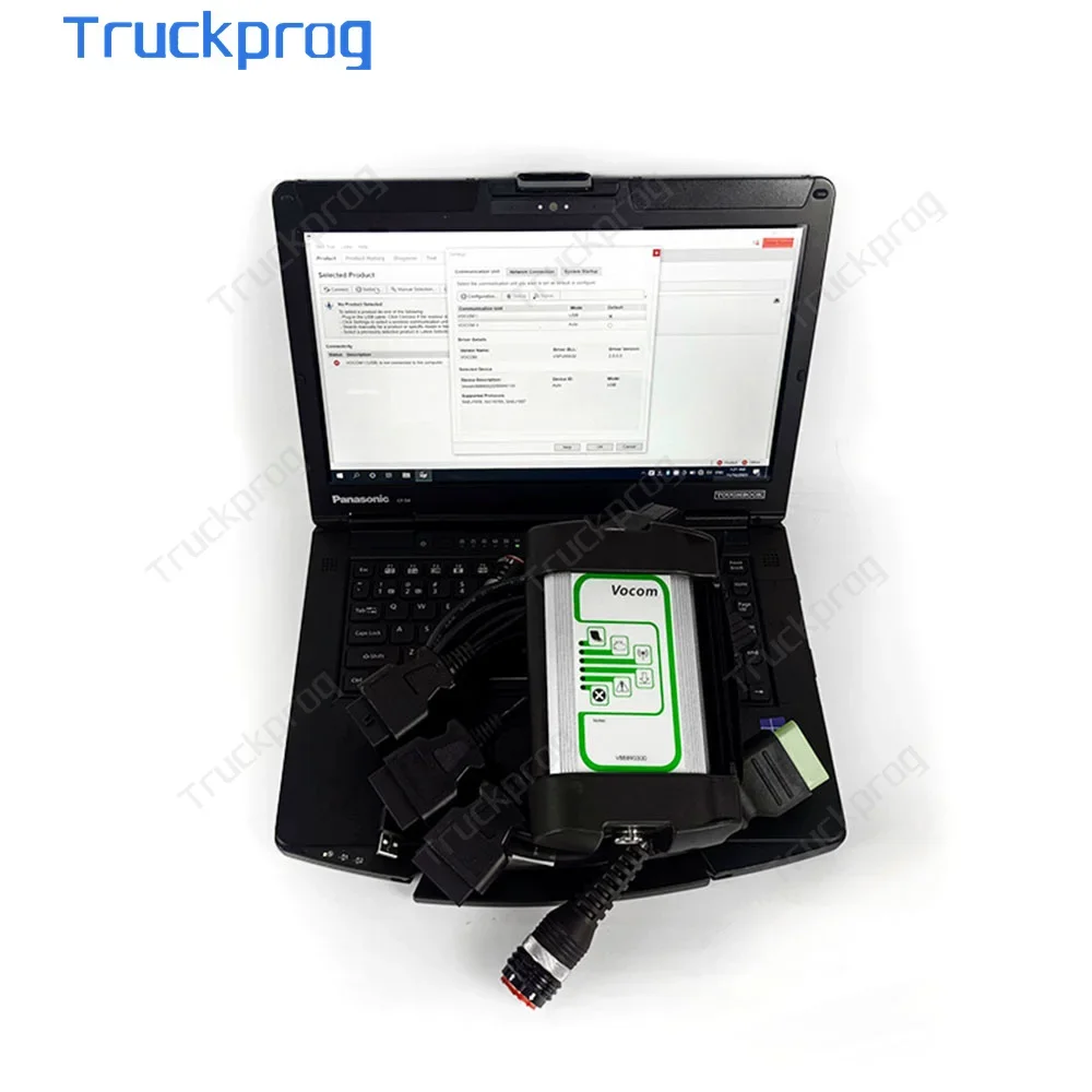 For Vocom 88890300 for truck excavator diagnostic tool ptt 2.8 dev2tool EUR6 FH FM4 Diagnostic Tool+cf54 laptop