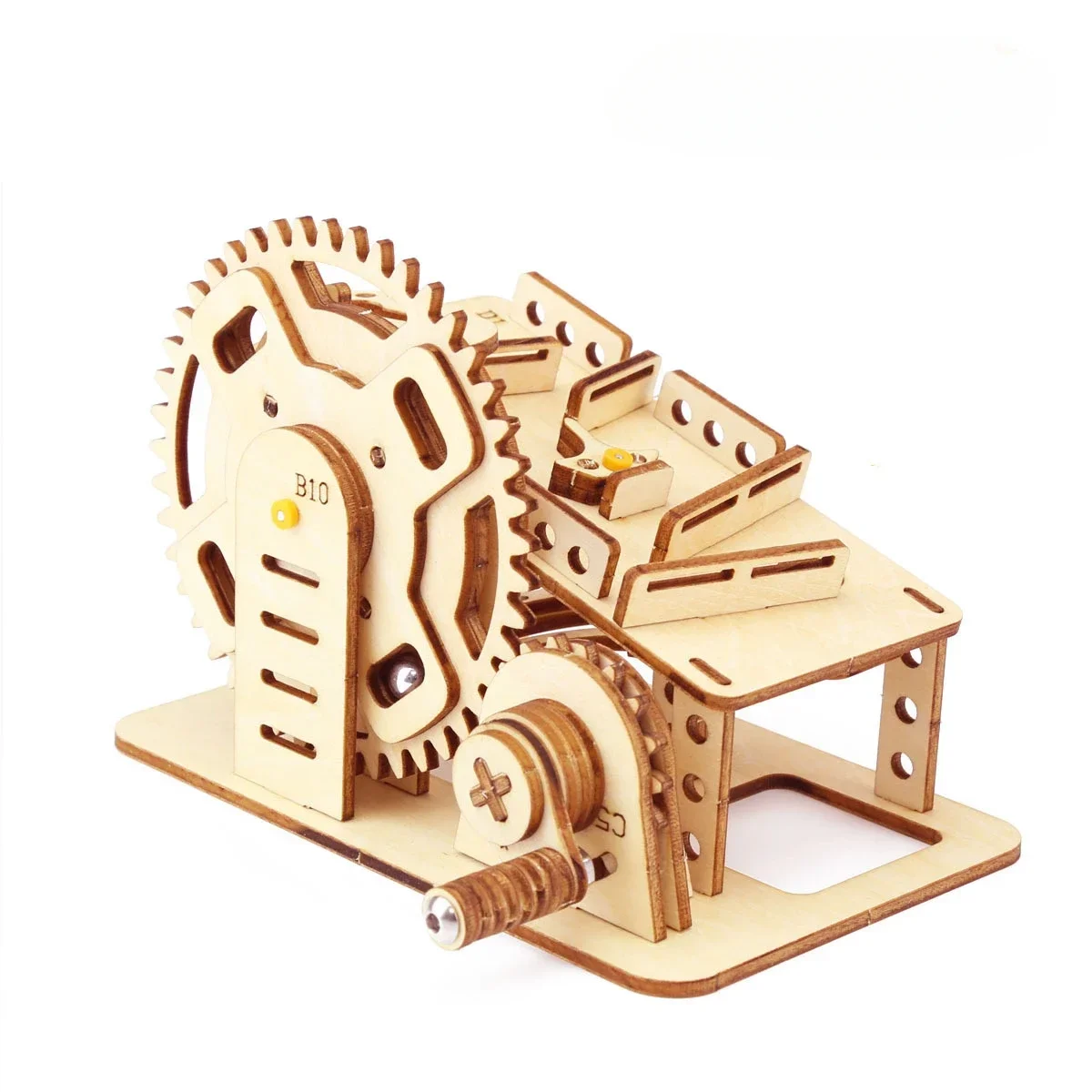 Wooden 3D Marble Run Puzzles Assemble Mechanical Track Balls Desk Toy DIY Building Model Set for Teens & Adults Board games gift