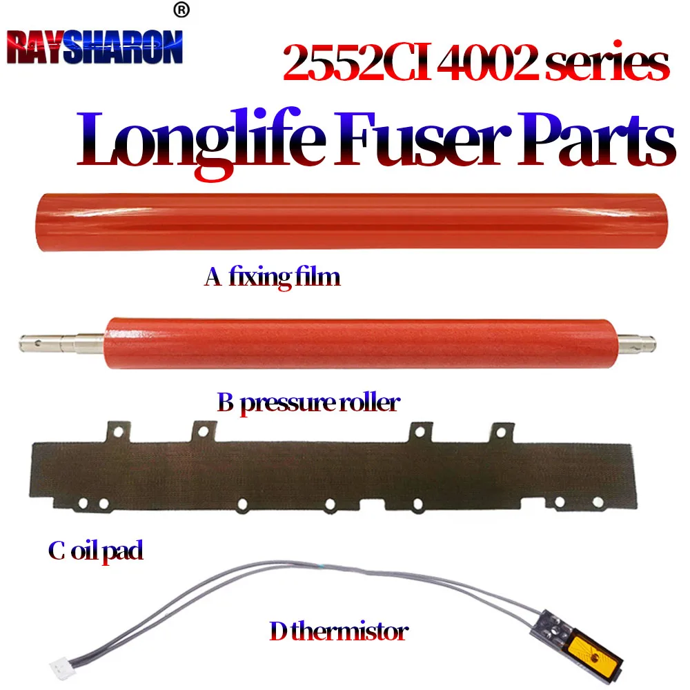 Lower Pressure Roller Fuser Film Sleeve Thermistor Oil Pad For Kyocera TASKalfa 2554 3554ci 4002i 5002i 6002i 4003i 5003i 6003i