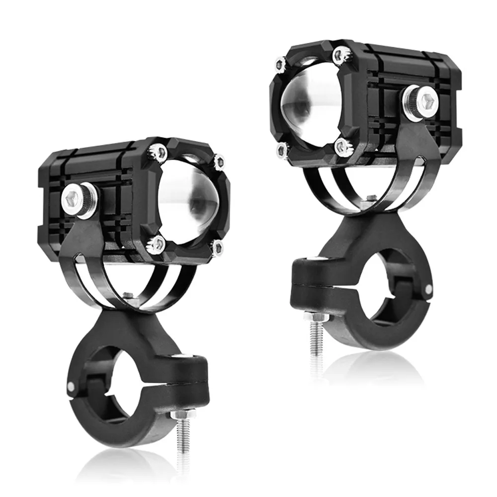 جديد مساعد دراجة نارية المصباح القيادة الضباب ضوء بار 12 فولت 24 فولت العارض عدسة الأضواء مصباح ليد أحمر أبيض للسيارة/دراجة نارية