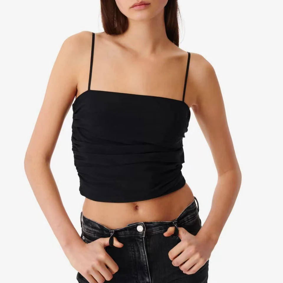 

Women sexy sling tops slim fashion casual short suspenders tops