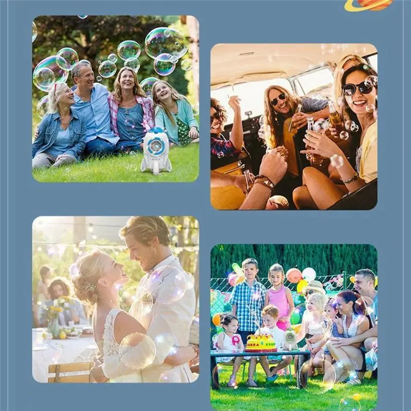 ماكينة فقاعات كهربائية صاروخية حمراء صافية FBIL-V16 مع شحن خفيف بزر واحد لمرحلة الفقاعات للأطفال في الصيف #3