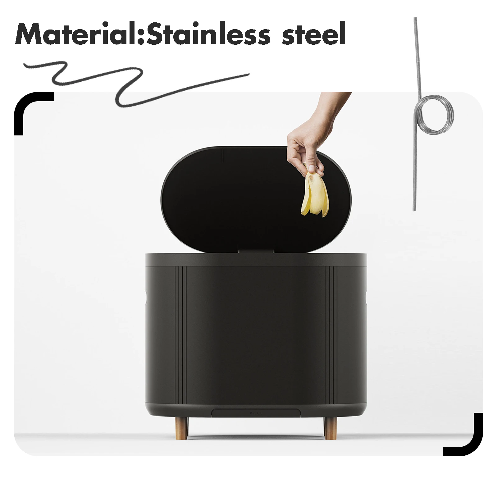 

10pcs Stainless Steel Small Torsional Spring For Trash Can Lid Replacement Metal Spring Parts Compatible With Garbage