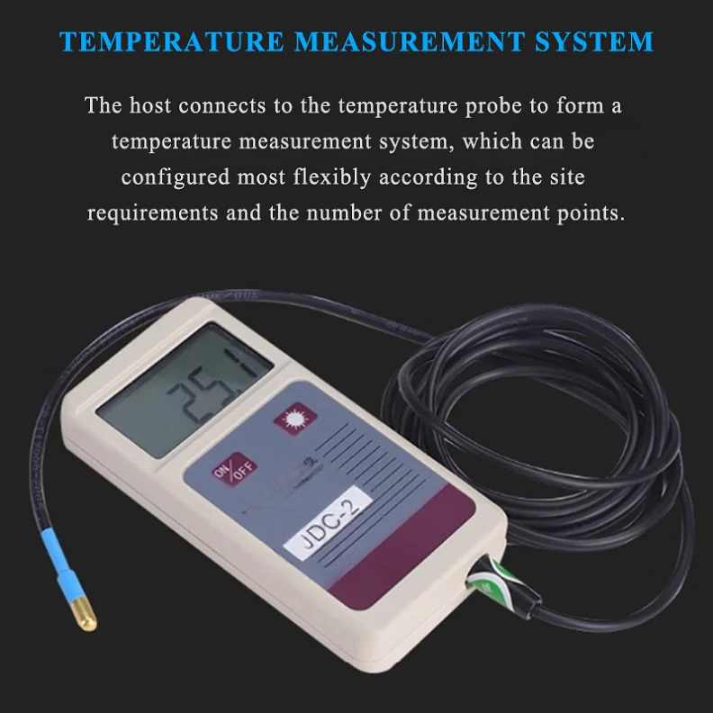JDC-2 Concrete Embedded Asphalt Electronic Thermometer -30C to 150C Range IP55 Protection Standard Accuracy 1 Year Warranty