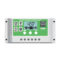 Y&H 30A 20A 10A PWM Solar Charge Controller Lithium Battery Lead Acid Battery 12V 24V Auto With Dual USB Solar Regulator New
