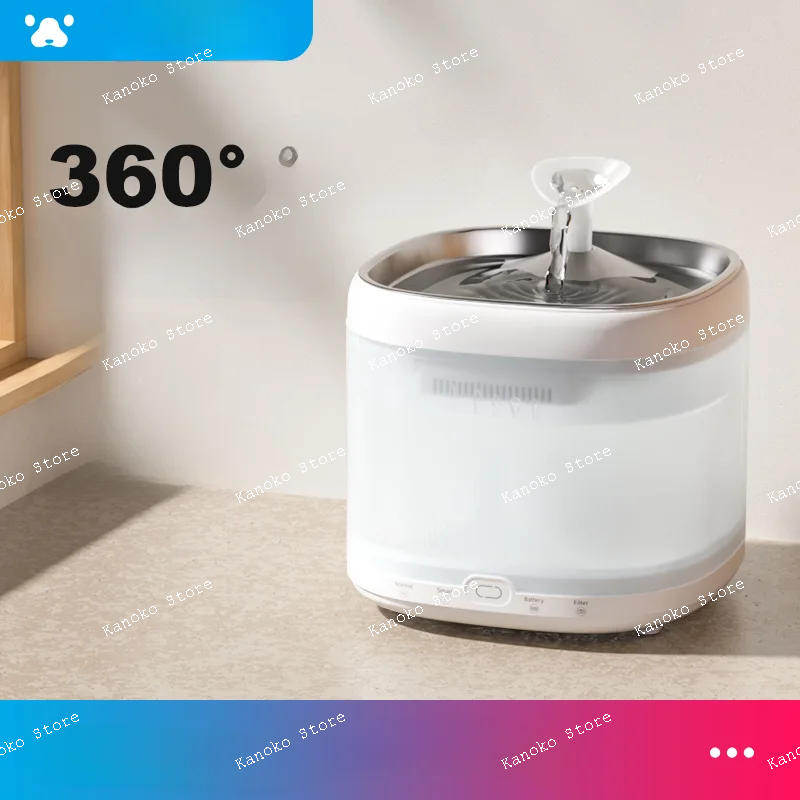 

Диспенсер для воды для домашних животных от маленьких и больших кошек, автоматический беспроводной водяной насос из нержавеющей стали для домашних животных, кормушка для воды без подключения