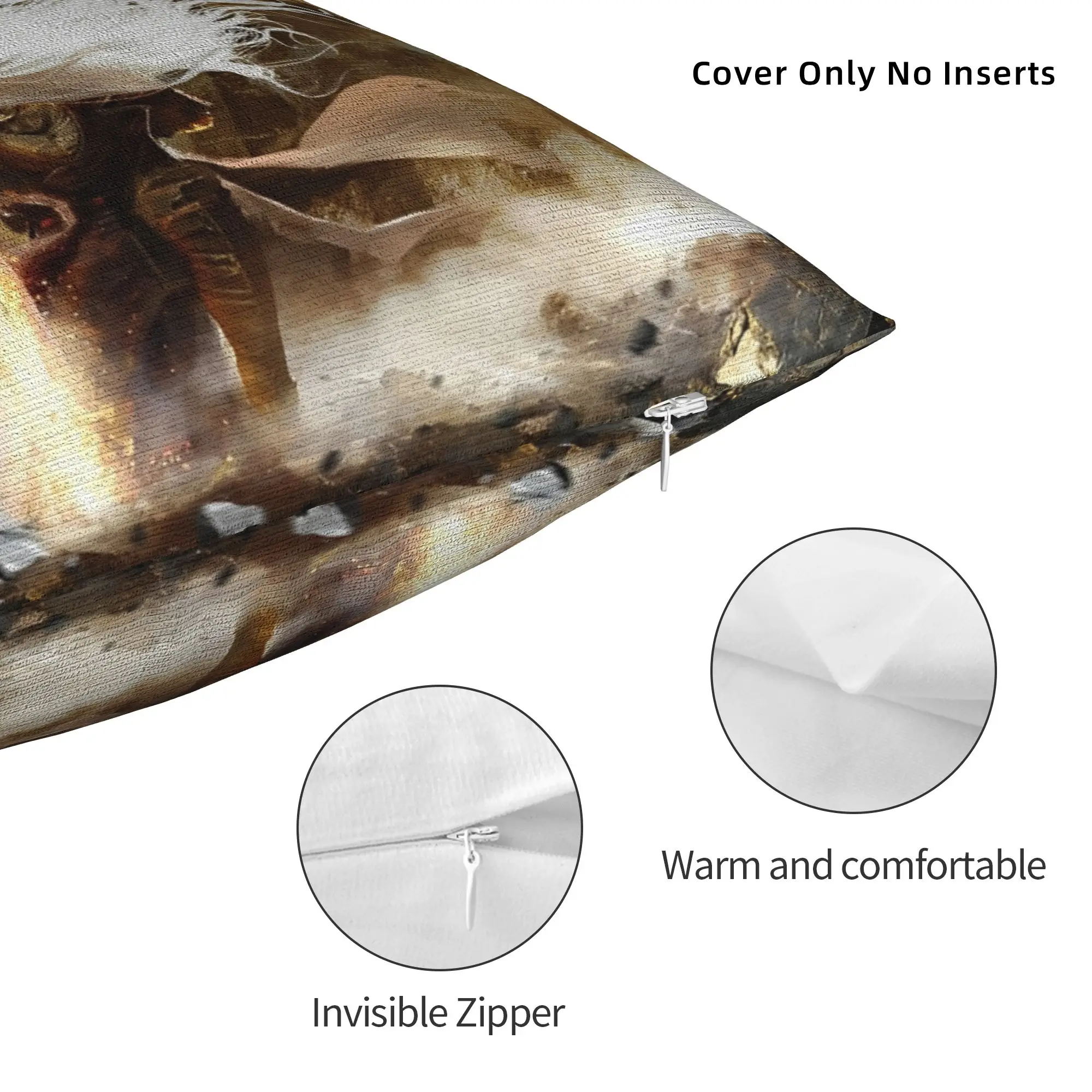 Printed Clair Obscur Expedition 33 Simon Pillowcase Polyester Cushion Cover Decorations Video Game Pillow Case Cover Home 40cm