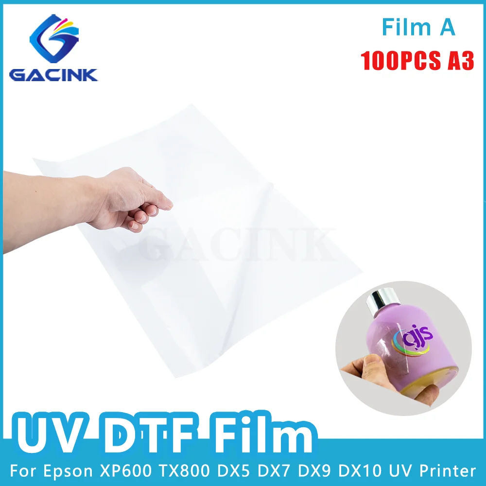 A3 UV DTF Film A 100PCS For UV DTF Lamination Machine For XP600 1340 L1390 L1800 UV Printer UV DTF Stickers UV DTF Film A