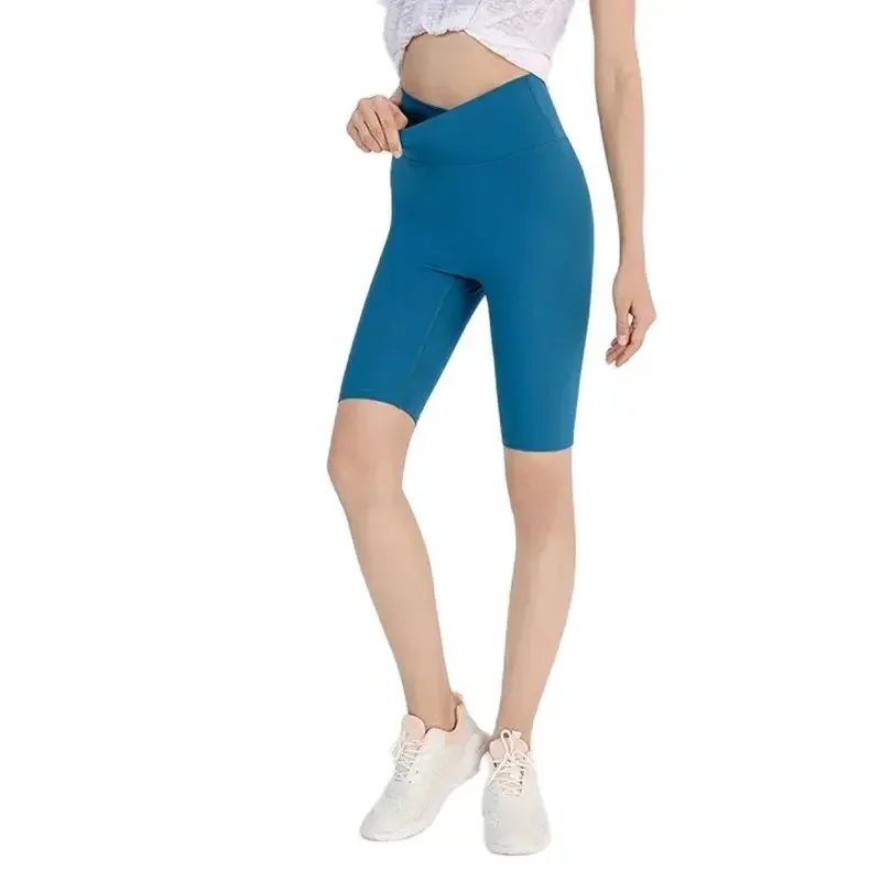 

AL Yoga Nude Feel Skincare Sports Capris Crossover Top No Awkwardness Thread Slim Fit Running Fitness Pants