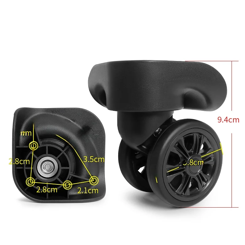 

Универсальные колеса для багажа, аксессуары для чемоданов, сменные колеса для чемоданов с кодовым замком, запчасти для сумок-спиннеров XWP176, колеса для ручной клади