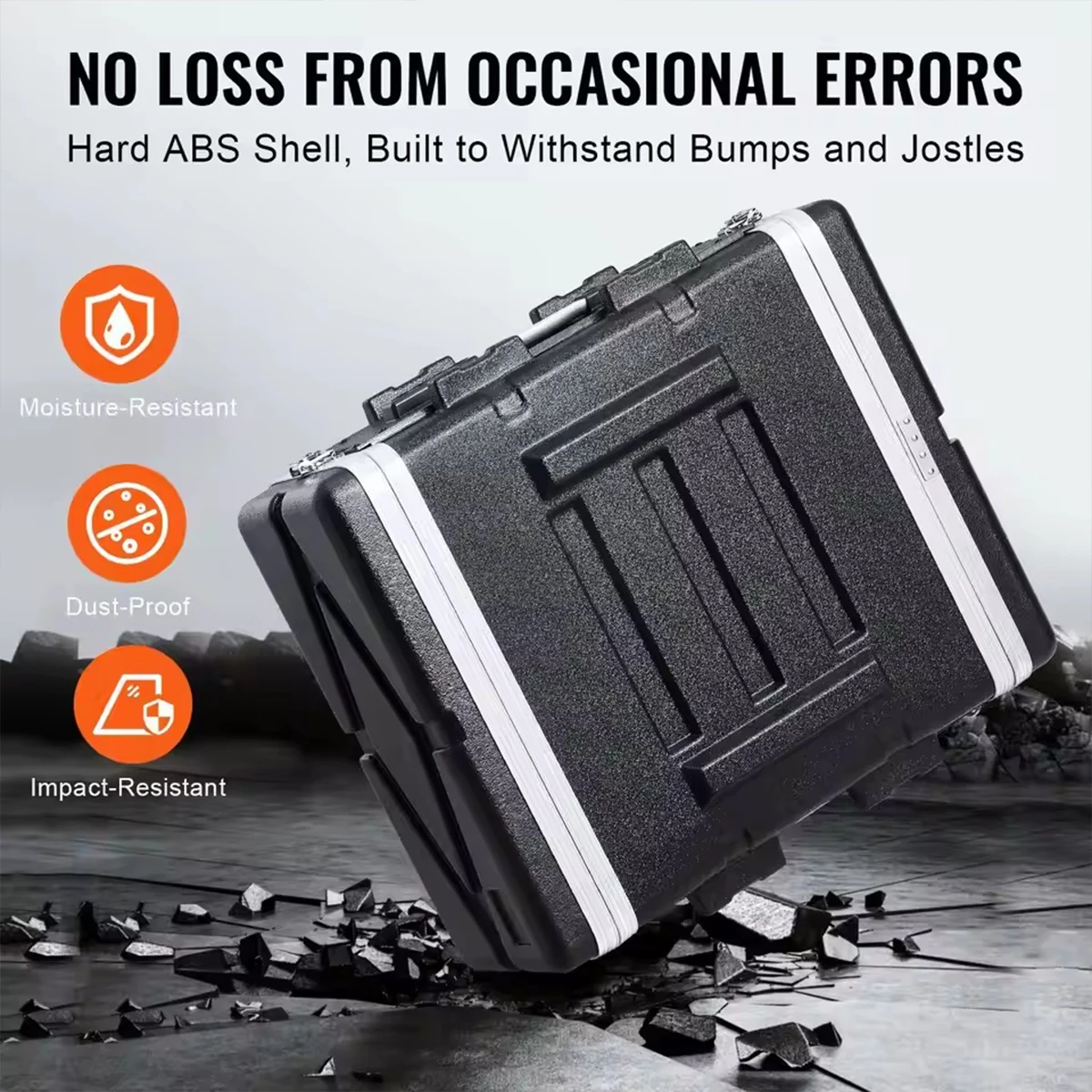 Rack Flight Case Depth 430mm /17'',ABS Trunk for Audio Sound Power Distribution Amplifie Stage Box Equipment