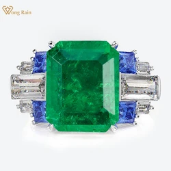 Wong Rain 925 Sterling Silver 4CT Sapphire Emerald Paraiba Tourmaline Citrine Ruby Gemstone Wedding Party Ring per gioielli da donna