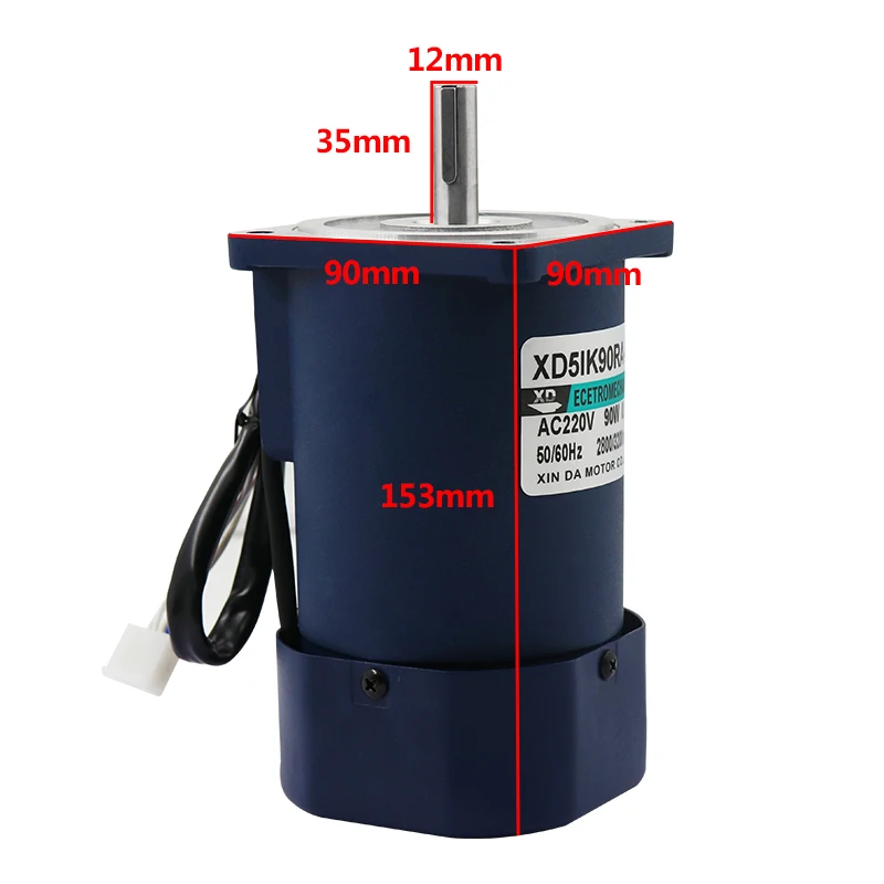 90W AC Speed Regulating Motor 220VAC1400 Rpm High Speed Adjustable Positive and Negative Motor Motor with Positive and Negative