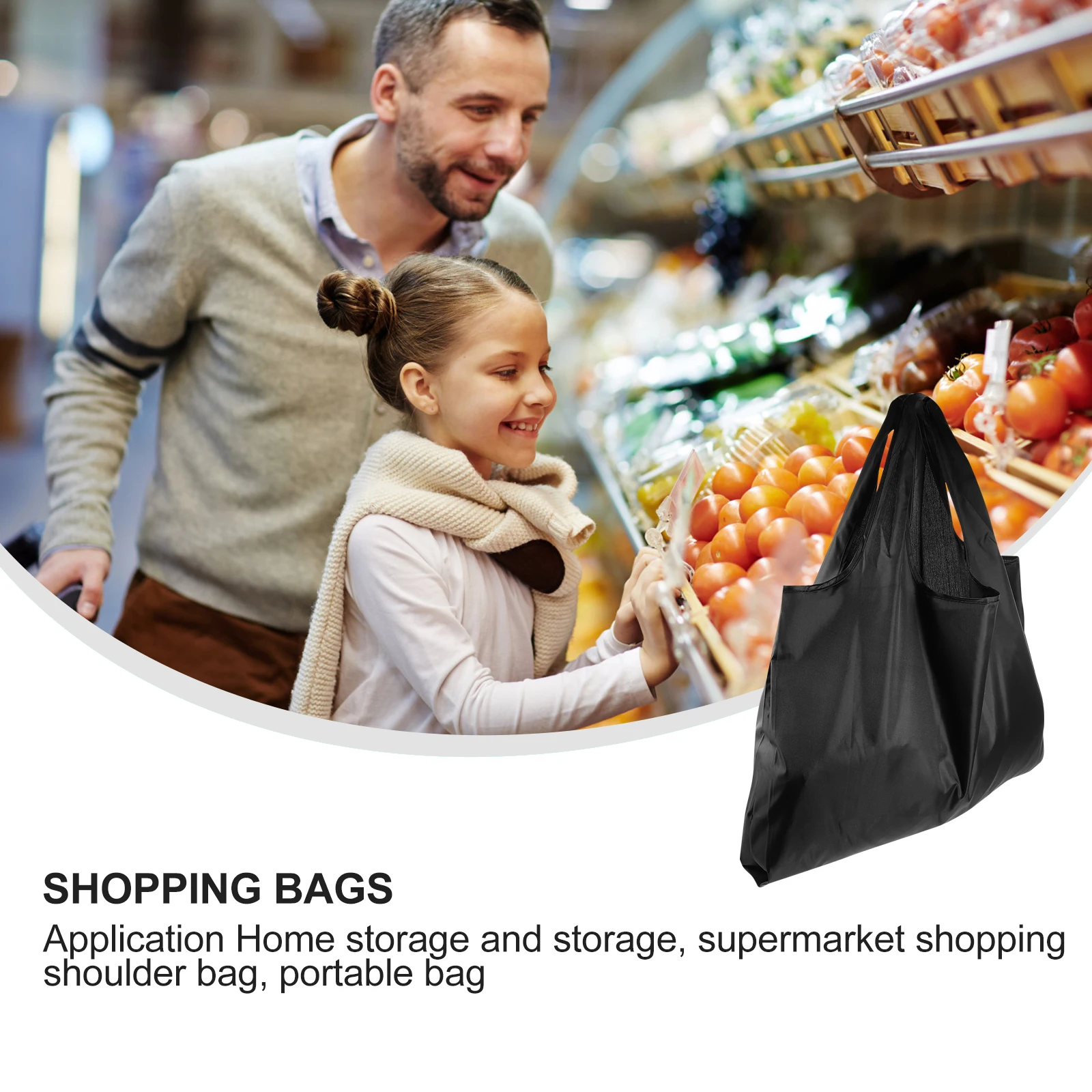 

2Pcs Oxford Fashion Tote Shopping Capacity H bags Tote Storage Outdoor Carry Bag All Match Bag Pouch