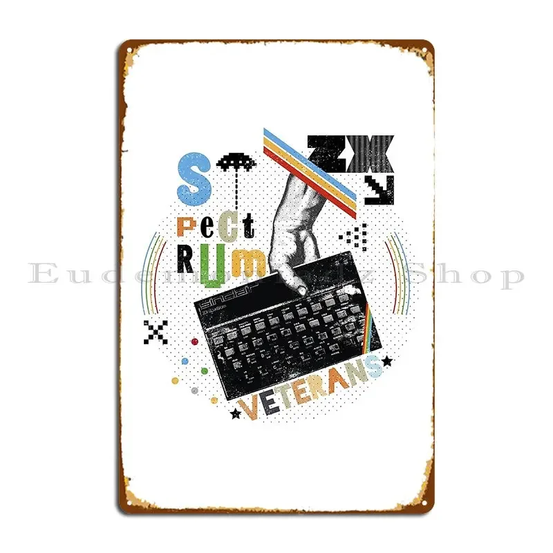 8bit Veterans Metal Sign Design Party Funny Plaques Cave Tin Sign Poster