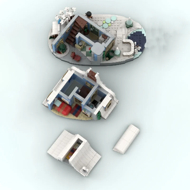 1812 قطعة MOC الشتاء منزل الموسمية عيد الميلاد نموذج اللبنات العمارة لتقوم بها بنفسك اللعب الإبداعية هدية الكريسماس الطوب الاطفال #3