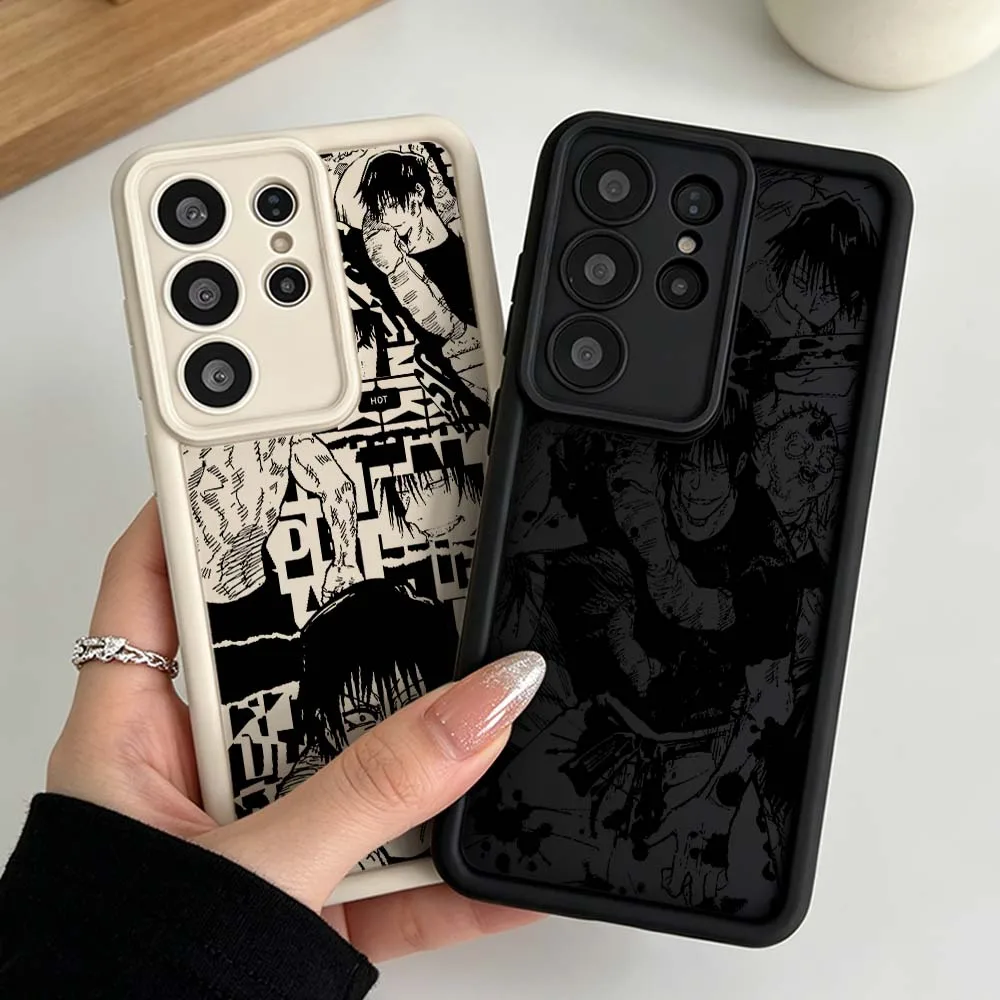 Jujutsu Kaisen Toji Cool Phone Case For Samsung Galaxy S26 S25 S24 S23 S22 S21 S20 Ultra Plus FE Eye Ladder Silicone Cover
