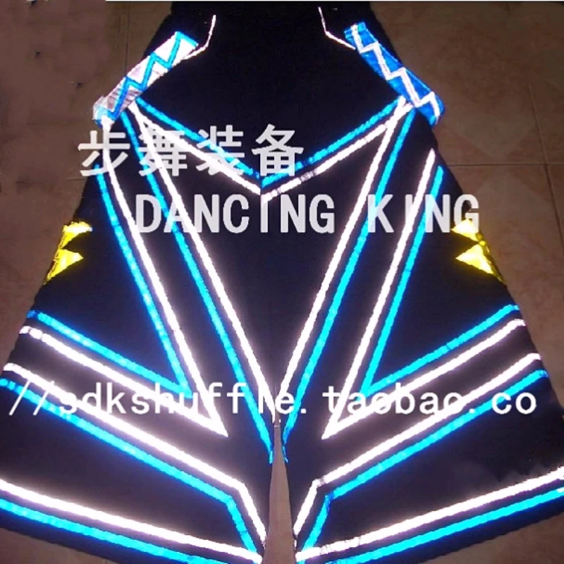 

Shuffle Ghost Step Dance Pants Unisex Street Cool Night Vision Reflective Pants Luminous Death Dancing Trousers Teens Clothes