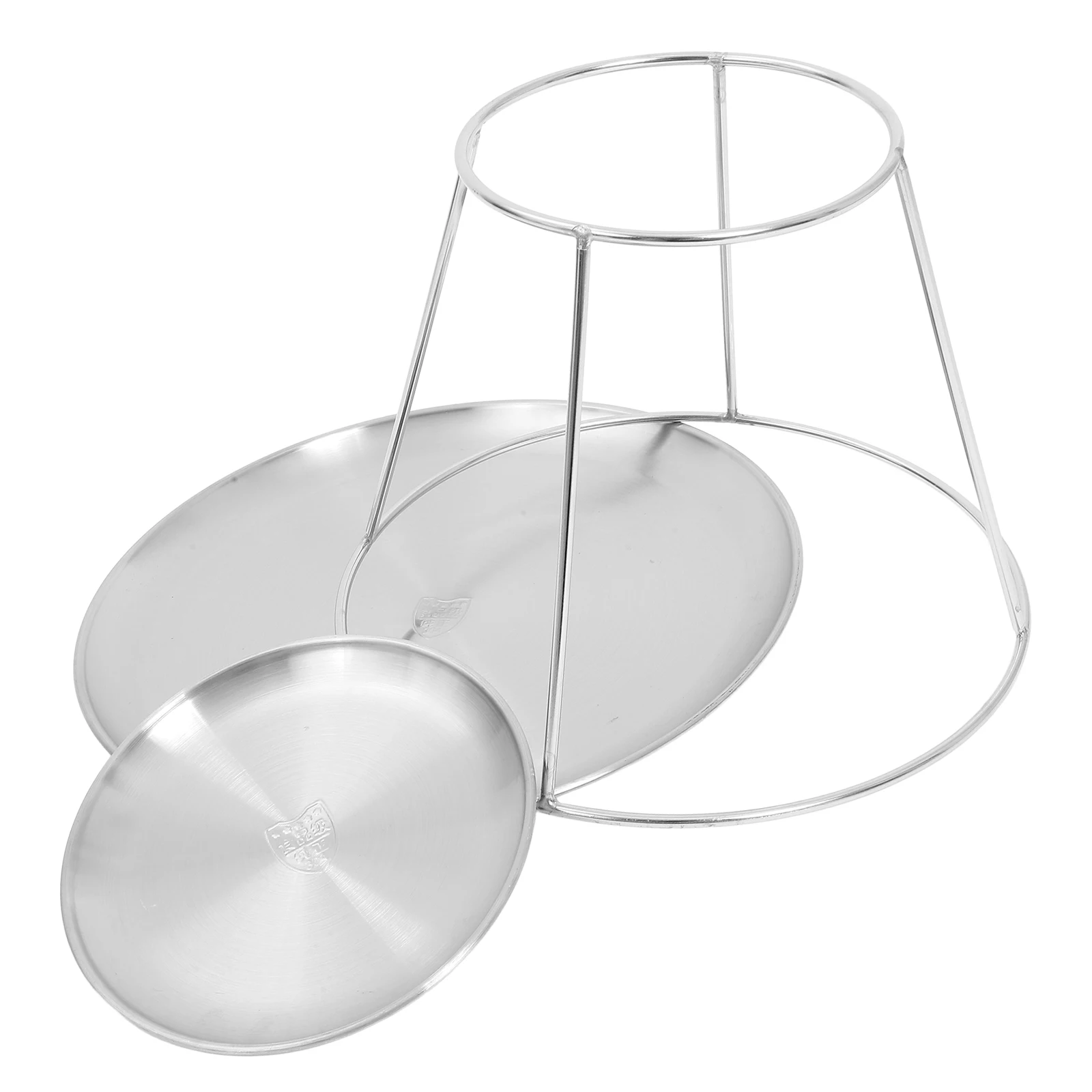 

Stainless Steel Seafood Plate Double Tier Oyster Crab Display Stand Party Serving Tray Dessert Holder Wedding Cake Stand