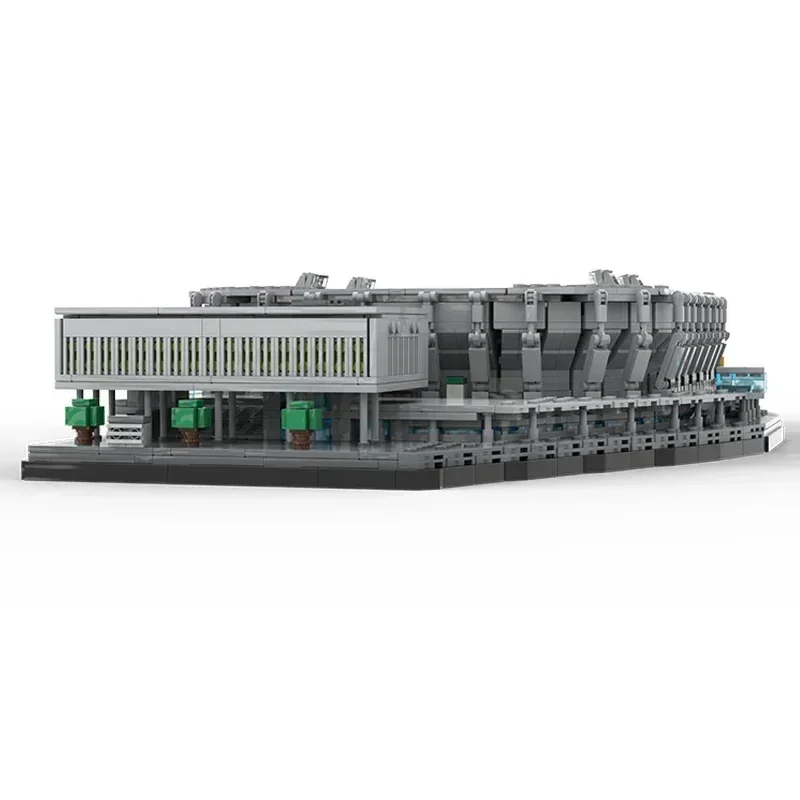 Moc Bouwstenen Street View Model Saint Gallen Voetbalstadion Technologie Modulaire Blokken Geschenken Kerstspeelgoed Diy Assemblage