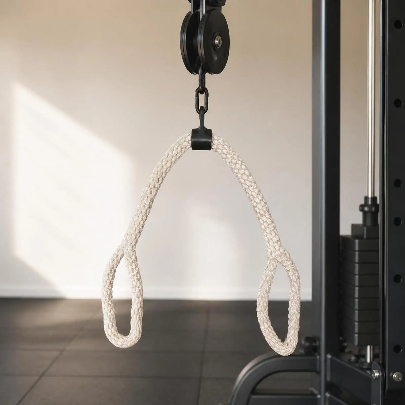Multi Use Cable Rope for Gym Pulley Kit Tricep Pulldown Handle Strength Training Accessory