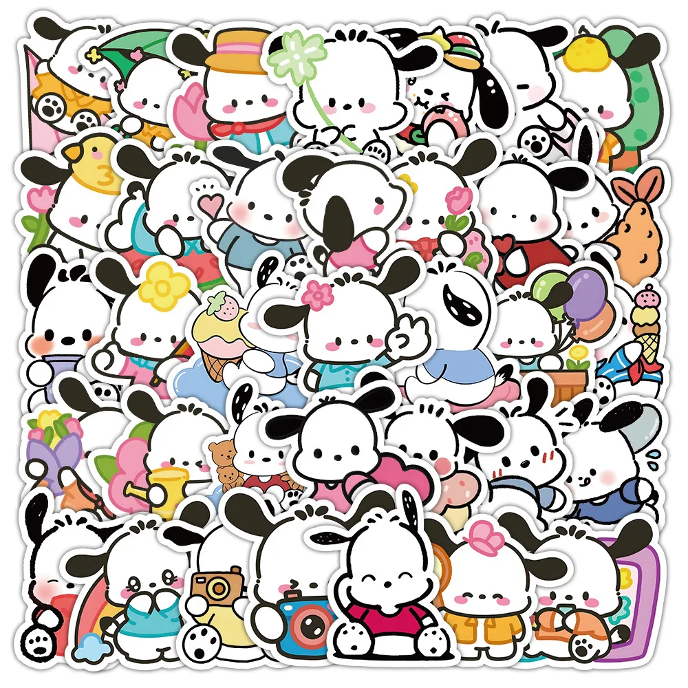 

10/30/50PCS Cute Sanrio Pochacco Cartoon Sticker DIY Phone Laptop Luggage Skateboard Graffiti Decals Fun forToy