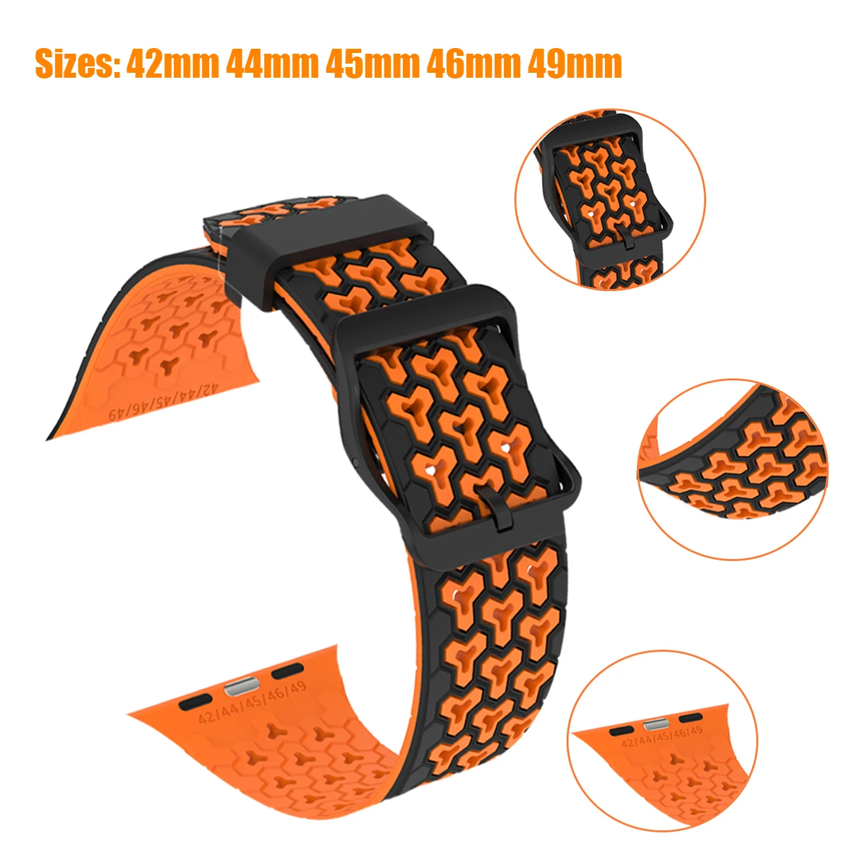 Breathable Silicone Two-Tone Strap For Apple watch band Ultra 3 2 Series 11 10 9 iWatch 42mm 44mm 45mm 46mm 49mm Correa Bracelet
