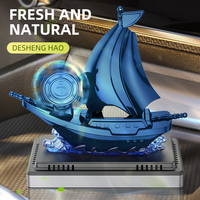 Solar powered car aromatherapy car interior center console sailboat Desheng car decoration products car interior decorations