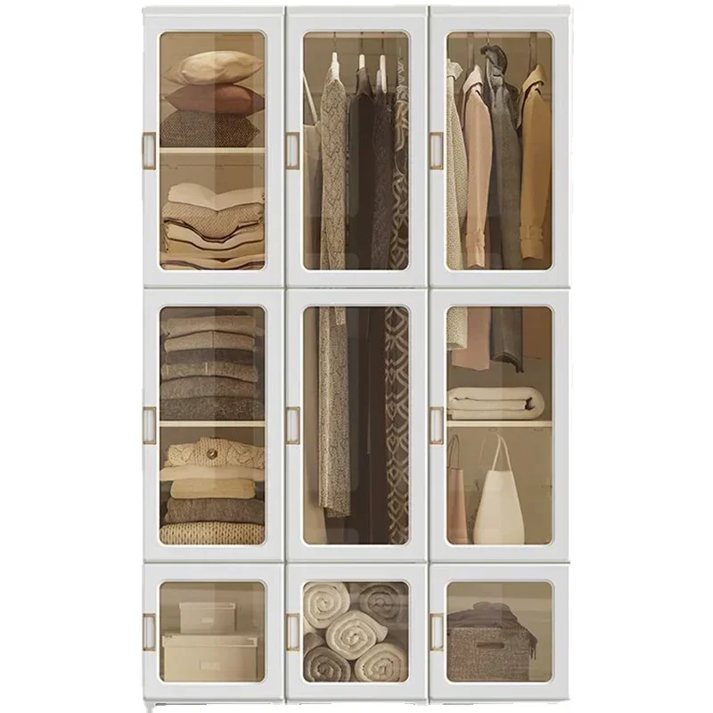 Plastic Folding Wardrobe Storage Portable Clothes Women Wardrobe Items Dividers Home Meuble De Rangement Interior Decoration