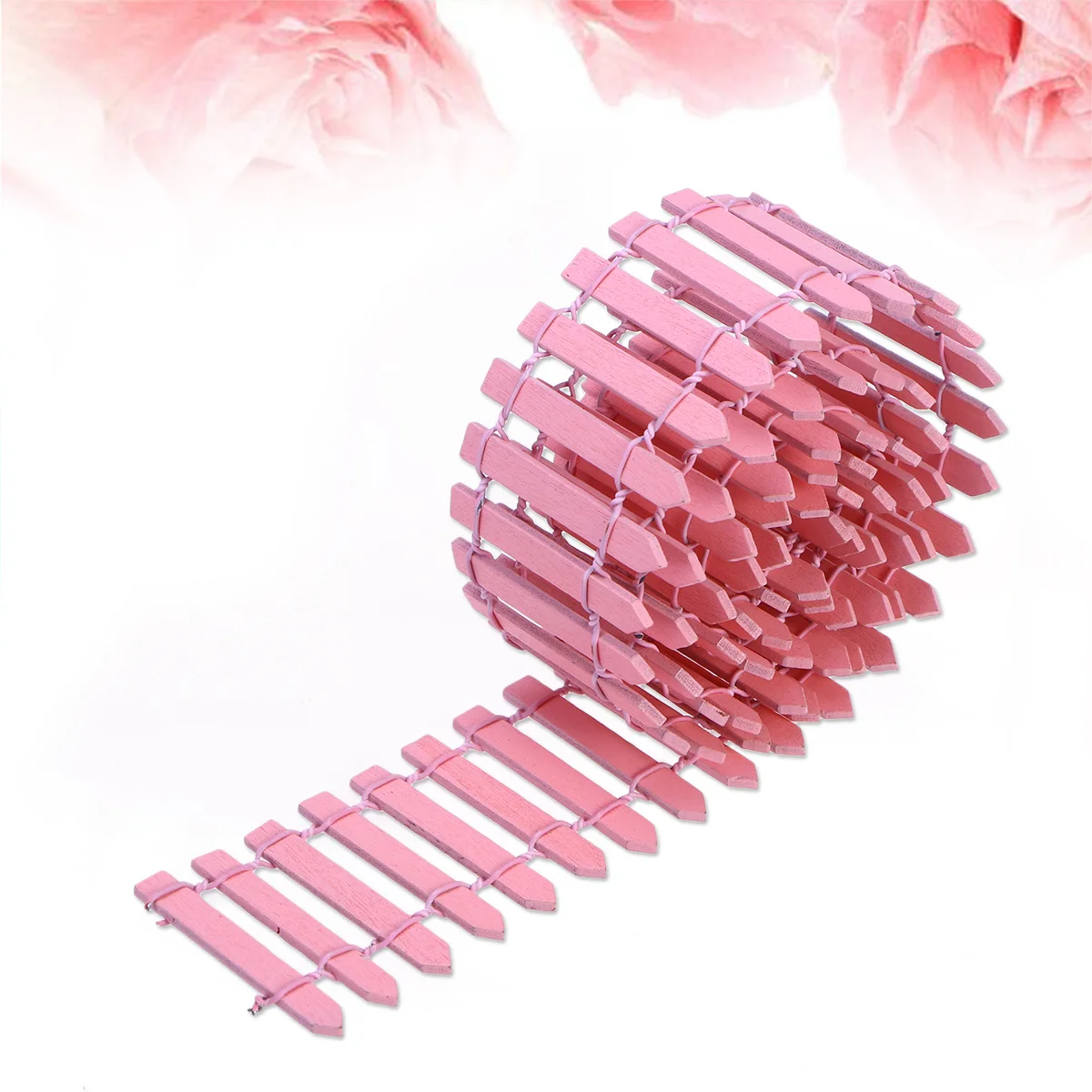 

BESPORTBLE Mini Wooden Terrarium Fence Decor Small Picket Bamboo Container for Christmas