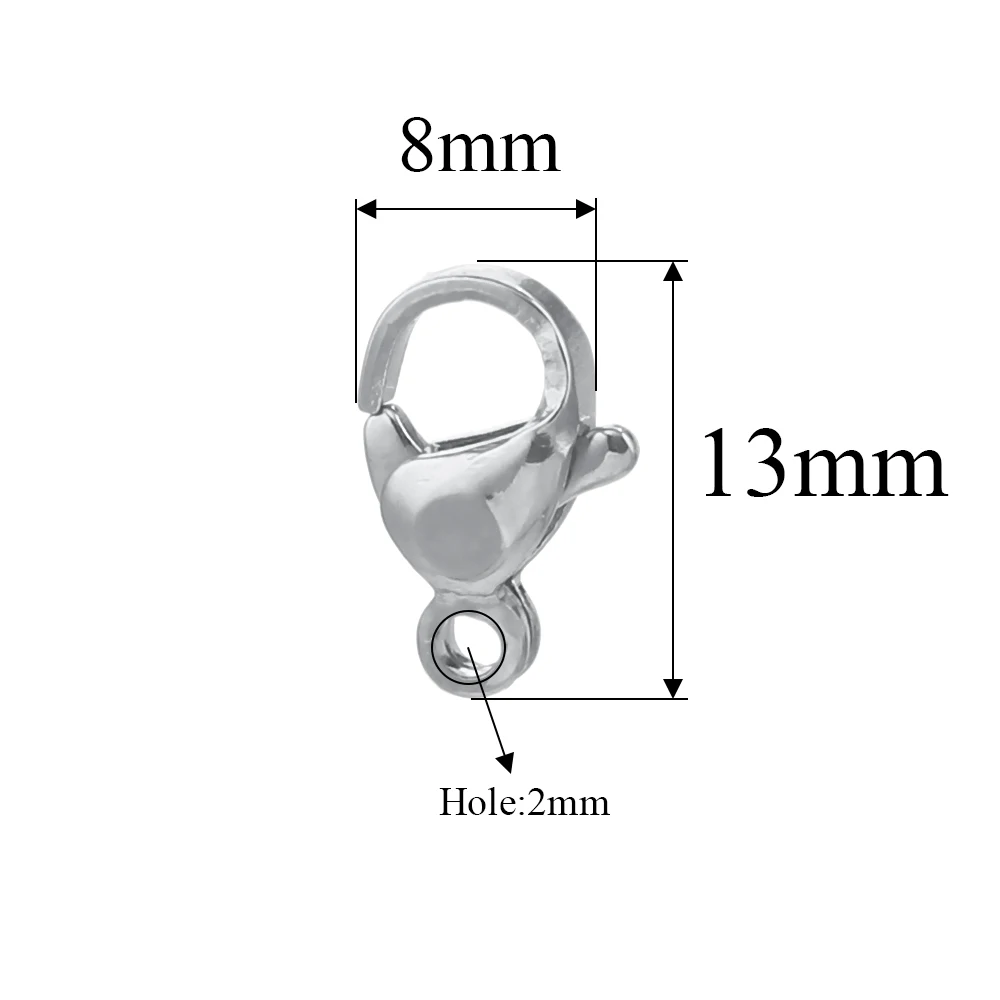 20 Stuks Rvs Kreeft Sluitingen Voor Armband Ketting, Kreeft Sluitingen Met Ringetjes Connectors Sluiting Diy Sieraden Bevindingen