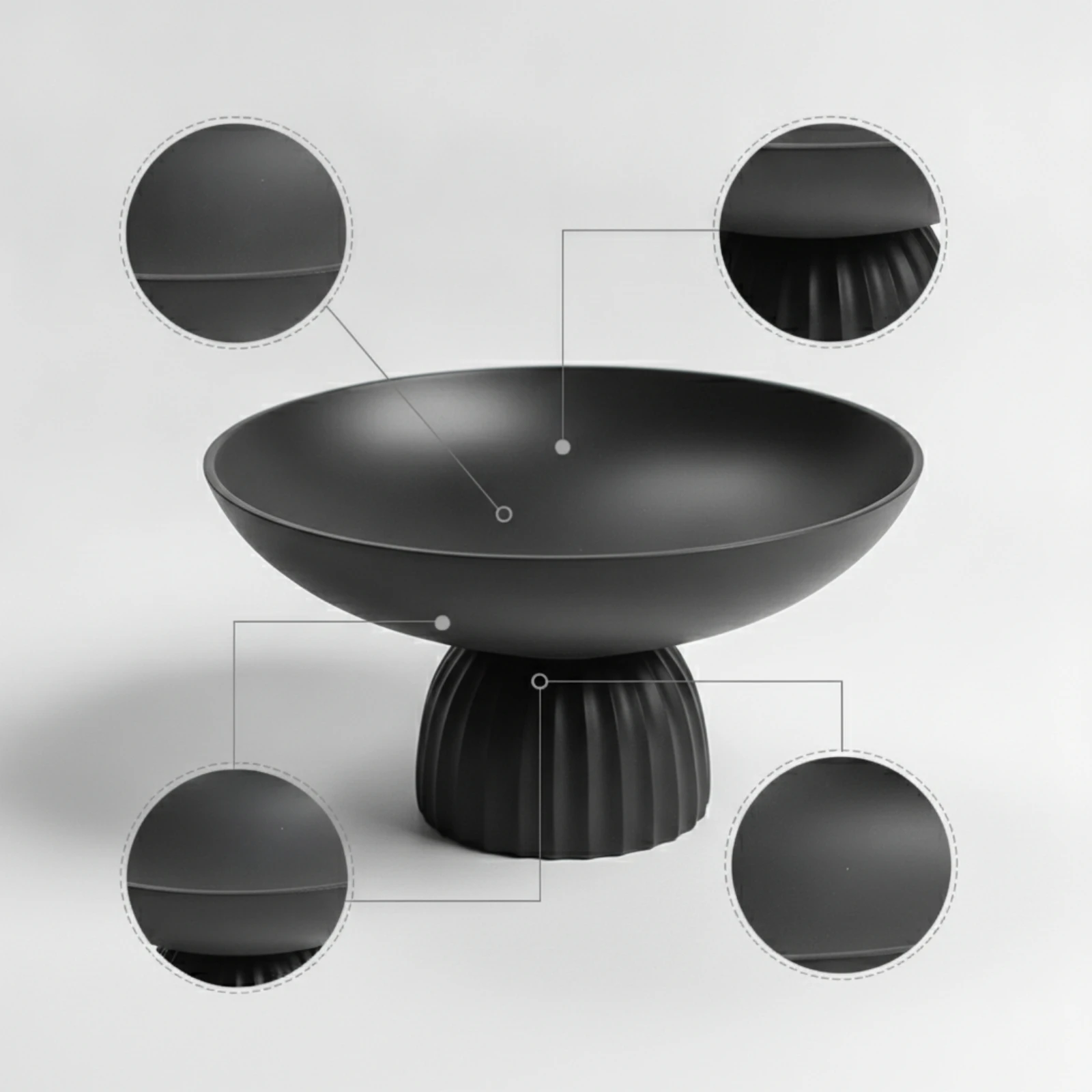 Pedestal Fruit Tray Lustrous Fruit Bowl with Pedestal Decorative Centerpiece Bowl Minimalist Housewares Balanced
