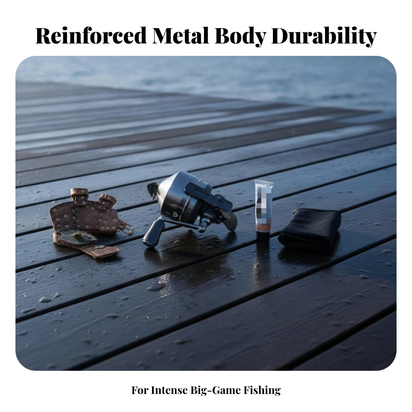 Black Finish Round Metal Fishing Reel Smooth Drag Angling Tackle Side Crank Fishing Reel Stainless Steel Style - view 5