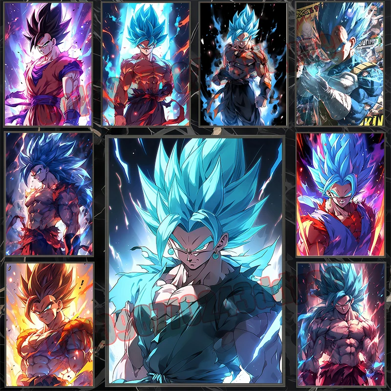 

Classic Retro Anime Dragon Ball Poster Goku Vegeta Broly Colorful Print Painting Canvas High Quality Home Wall Art Mural Gift
