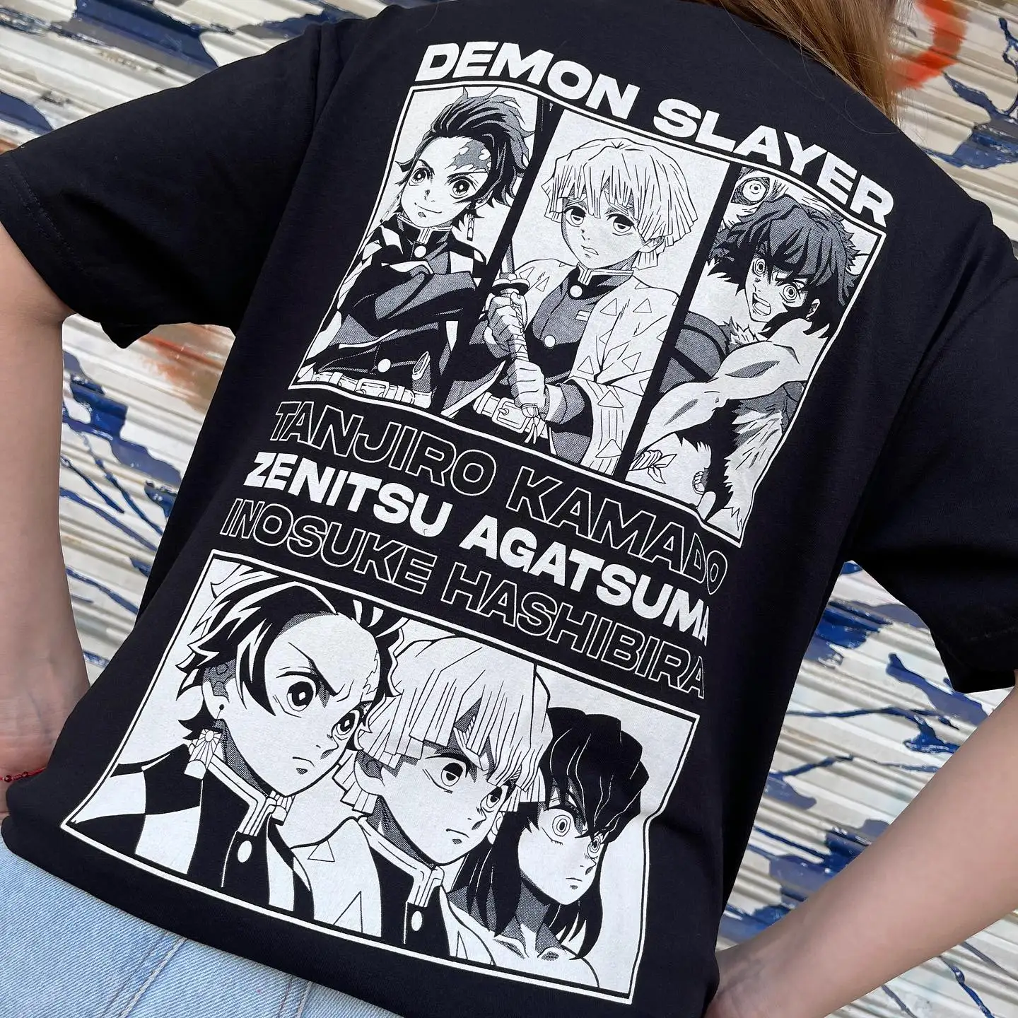 

Винтажные футболки с рисунком манги и убийцы демонов, уличная одежда унисекс, японская готика, рубашки премиум-класса с аниме для пар, женская одежда