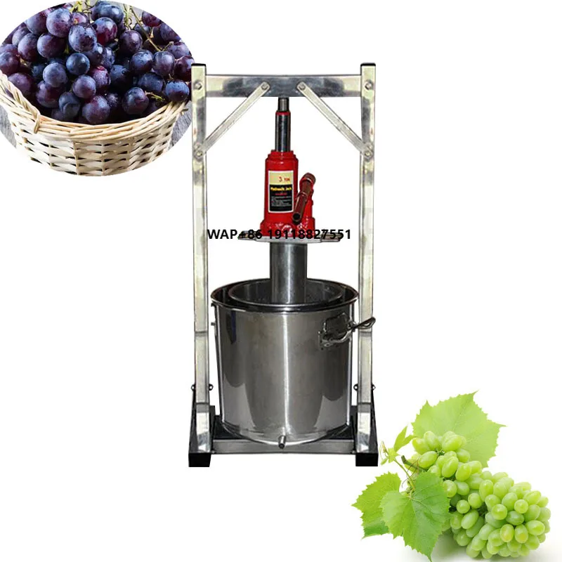 Commercial Grape Press Food Grade Stainless Steel Fruit Crusher Juicer Juice Residue Separator Large Capacity Detachable Press