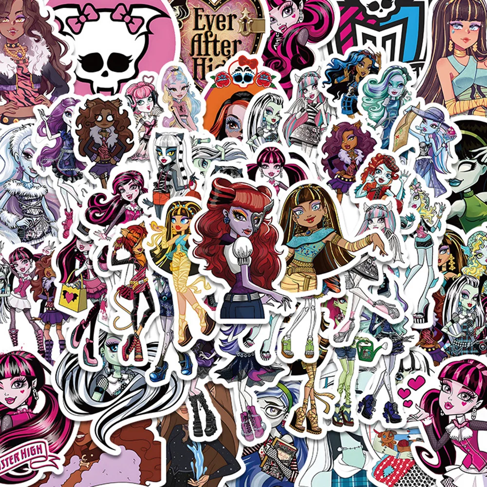 10/30/50PCS Anime Monster High School Cartoon Graffiti Stickers Phone Guitar Laptop Notebook Suitcase Waterproof Sticker Kid Toy