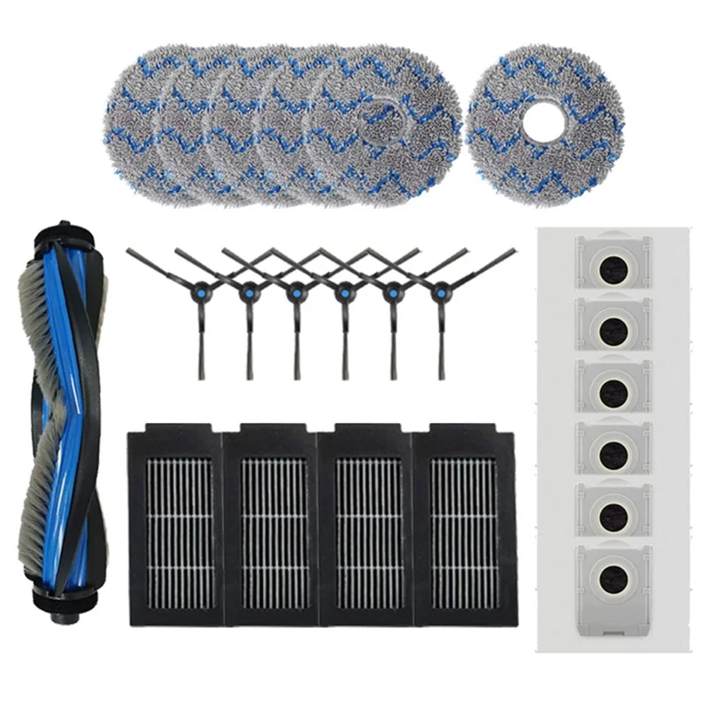 ABWM-For ECOVACS DEBOT T50 PRO OMNI استبدال أجزاء الملحقات الرئيسية الجانب فرشاة فلتر Hepa ممسحة القماش أكياس الغبار