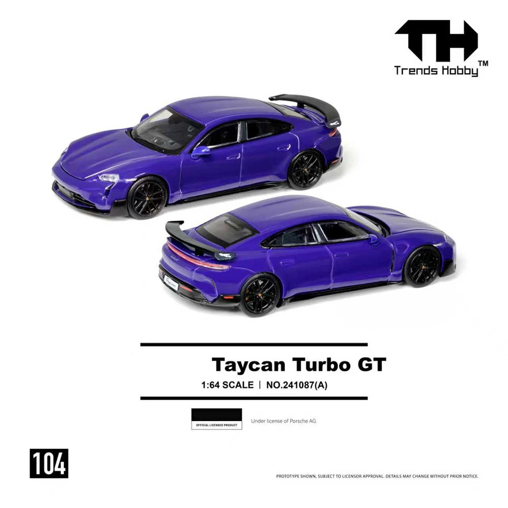 

Trends Hobby 1/64 Taycan Turbo GT Diecast Alloy Electric Sports Car Model Finished Miniature Collection Gift