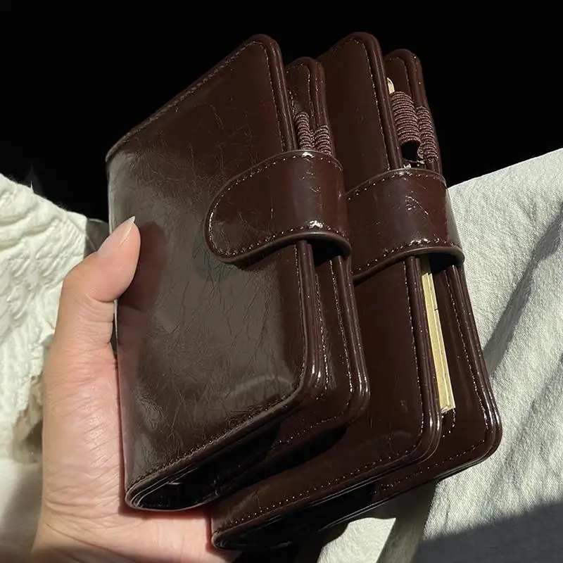 Retro braune Magnetschnalle M5 Binder kleines Notizbuch helles Leder schöne Textur Zeitplan Plan tragbarer Tagebuch Notizblock
