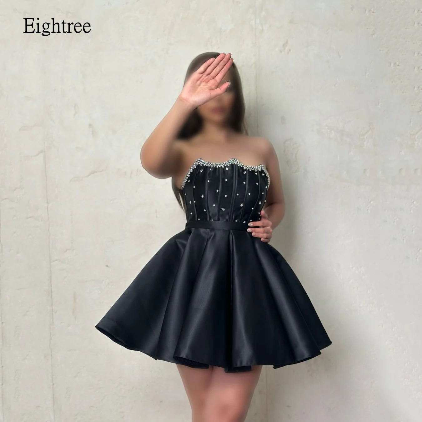 Eightree A-line Formal Prom Gowns Bead Evening Dress Backless Princess Short Women Party Dresses Vestidos de gala Customized