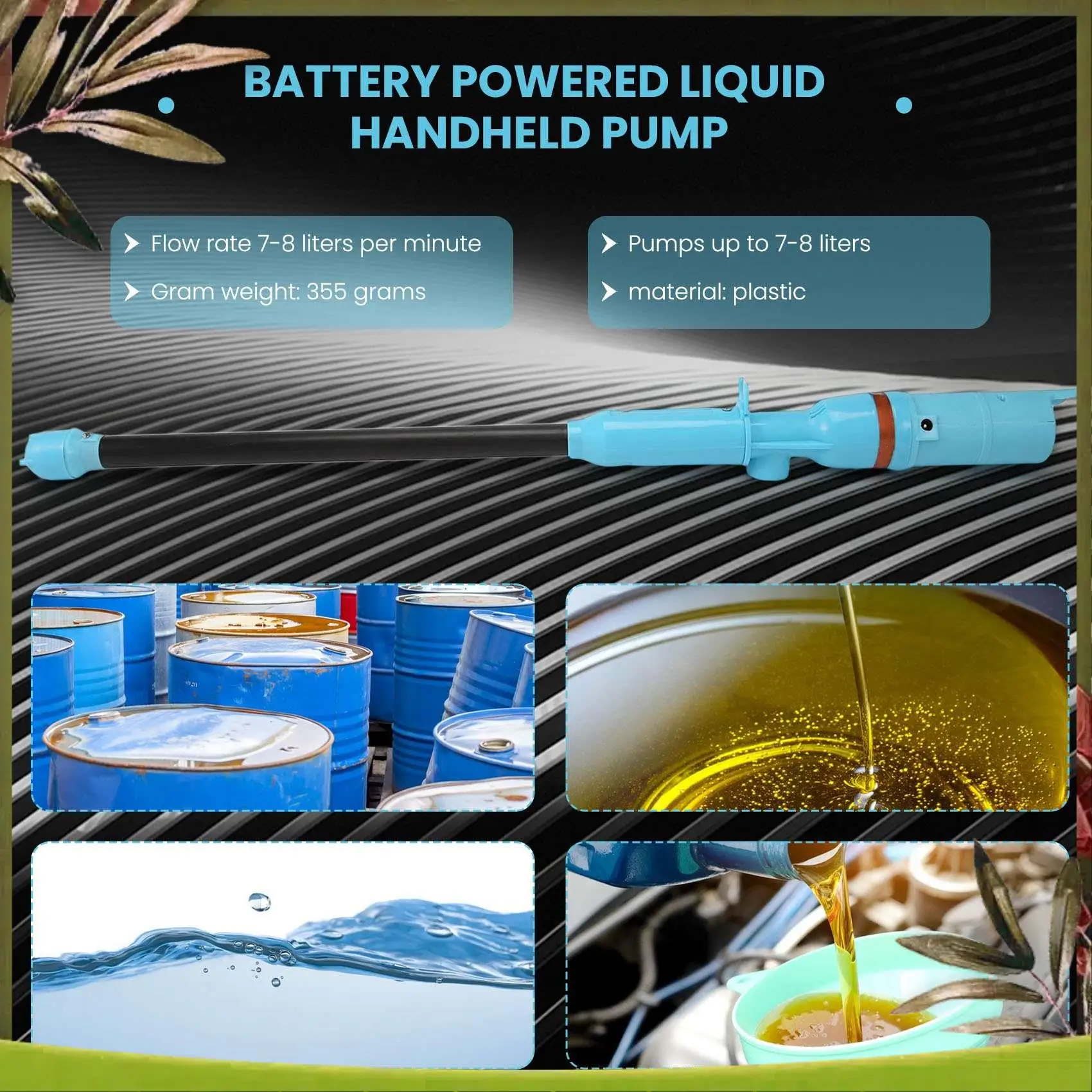 

A83R-New Car Charging Liquid Delivery Pump Hand Pump Liquid Transfer Water Gas Tool Gasoline Fuel Portable Car Siphon Hose Outdo