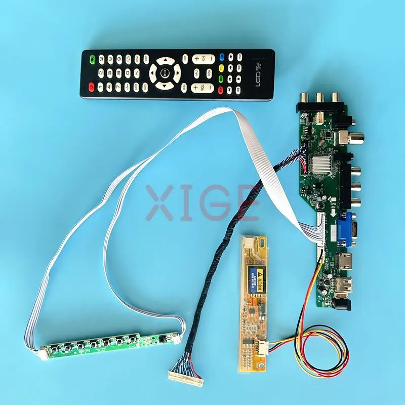 For LTN170WX LTN170X2 QD17TL02 Driver Board LVDS-30Pin 1CCFL 1440*900 USB+HDMI+VGA+AV+IR DIY Kit LCD Display DVB Signal Digital