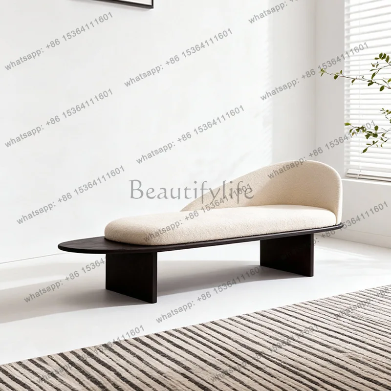 Nordisches, schlichtes Sofa aus Massivholz für Hotel, Verkaufsbüro, Clubhaus, Freizeitbereich mit Rückenlehne