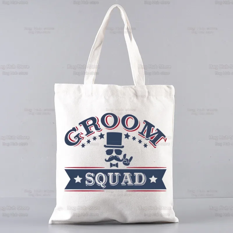 

Team Groon Single Party Canvas Tote Bag Eco Shopping Bag Large Capacity Shoulder Bag Foldable Beach Shopper