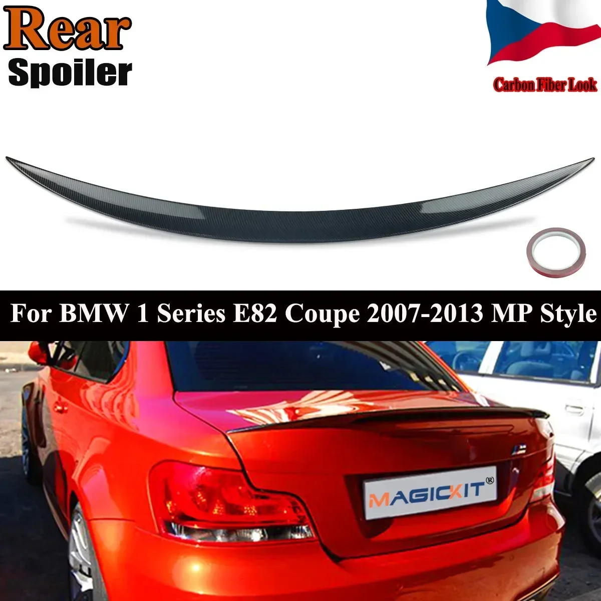 

MagicKit FOR BMW 1 SERIES E82 M PERFORMANCE CARBON FIBER LOOK REAR BOOT TRUNK LIP SPOILER