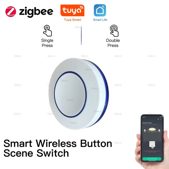 Przycisk scen Zigbee Tuya, bezprzewodowy pilot zdalnego sterowania włącz/wyłącz, kontroler, automatyzacja domu, przełącznik scen, Smart Life