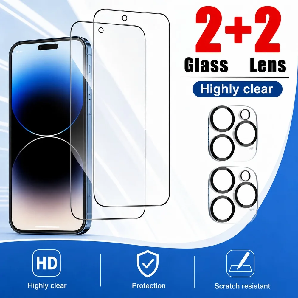 2+2 шт. Защитное стекло для Realme GT Master GT3 GT5 GT 6 GT 6T, защита экрана и объектива камеры для Realme GT 7 GT 7T GT 7 Pro GT8 HD