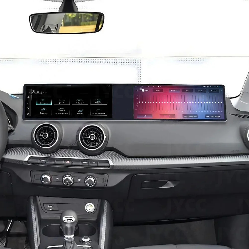 أندرويد 13 نظام تحديد المواقع والملاحة أندرويد السيارات Carplay المزدوج 12.3 "شاشة تعمل باللمس لأودي Q2L 2018 2019 -2020 راديو وحدة رأس ستيريو السيارة #1