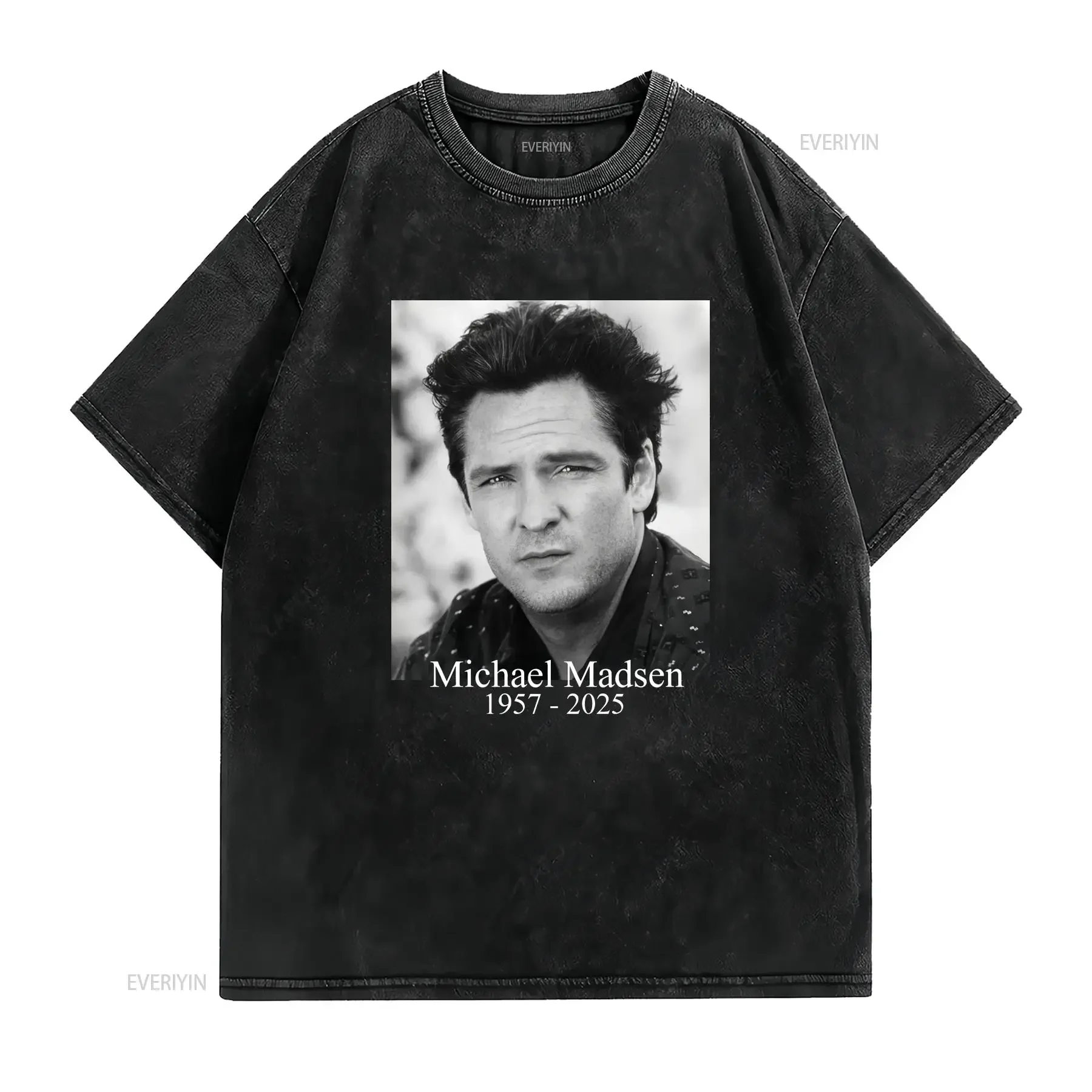 Michael Madsen 1957 2025 Tribute T Shirt H42803 vintage Washed Breathable Versatile graphic homme fashion Stretched Casual